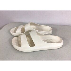 Bombas Cream Slide Sandals